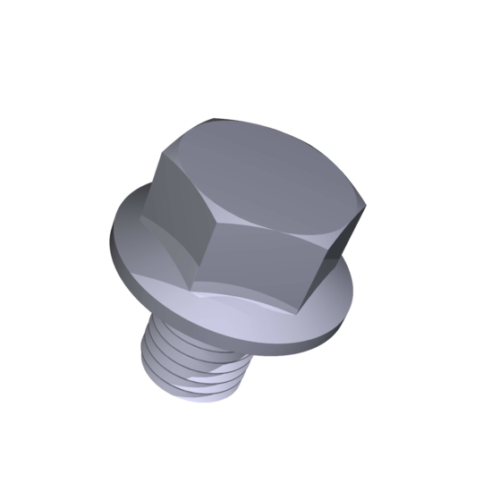 Titanium 3/4-10 X 1 UNC Allied Titanium Hex Head Flange Bolt (No Dimple)